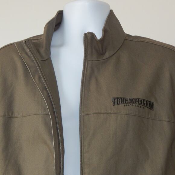 NWT True Religion Horseshoe Logo Kalamata Twill Jacket Men’s Large - Picture 3 of 8